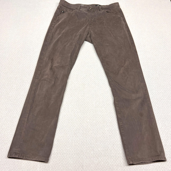 Adriano Goldschmied Pants Mens 31x32 Brown Cotton Chino Everett Slim Straight - Picture 1 of 10